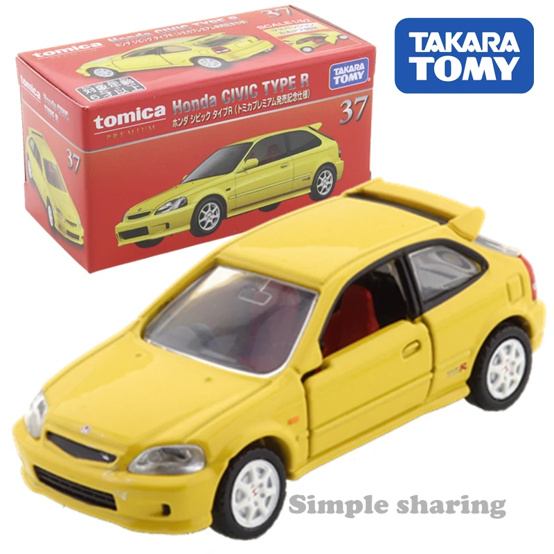Takara Tomy Tomica Premium No. 37 Honda Civic Type R 1st Edition 1/62 автомобильные популярные детские игрушки
