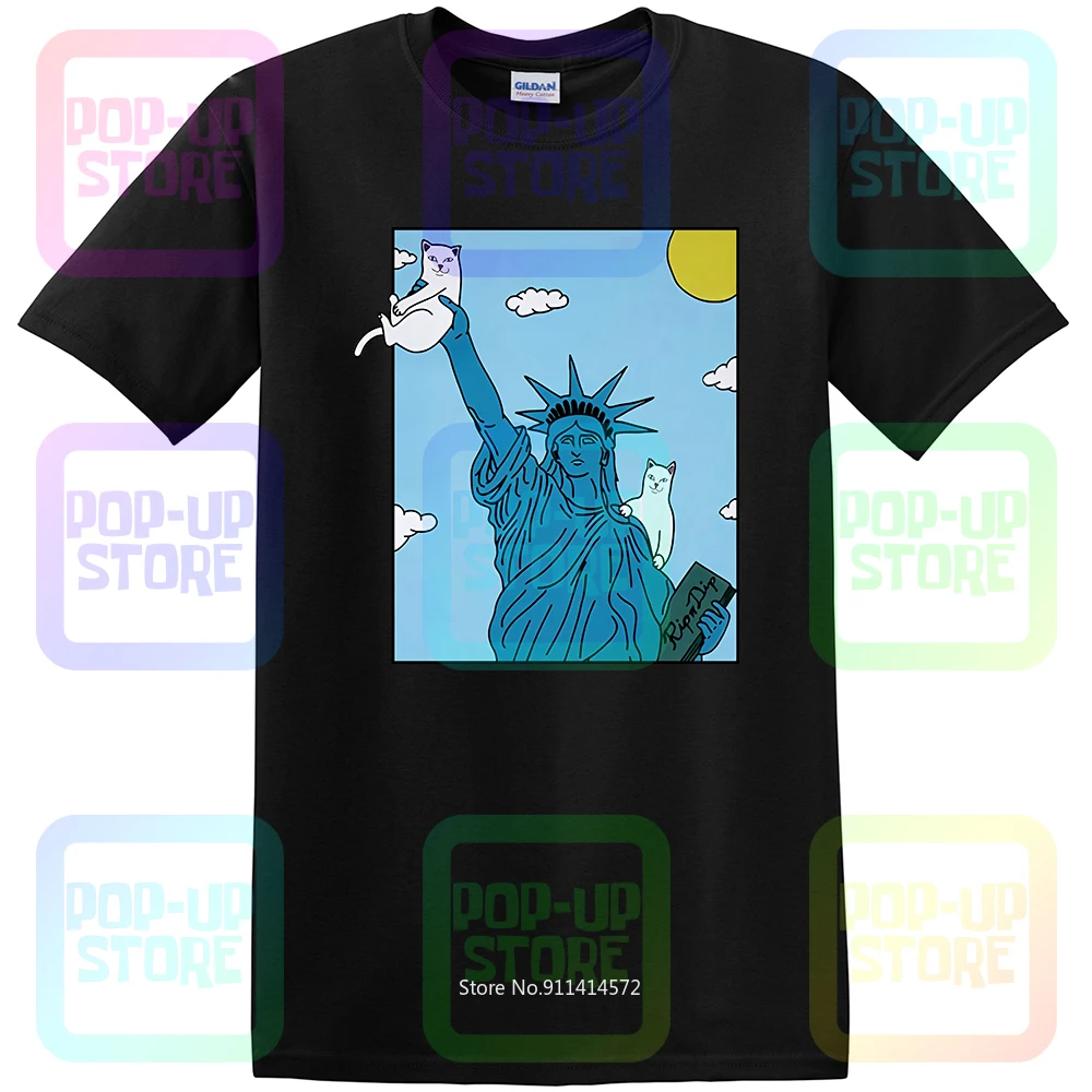Оригинальная футболка Rip Cat Dip Liberty Pocket (розовая минеральная Стирка) унисекс