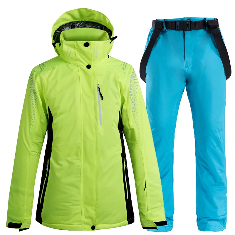 30 мужской/женский зимний костюм Сноубординг наборы зимняя спортивная одежда для улицы водонепроницаемые ветрозащитные лыжные куртки+ снежный пояс брюки