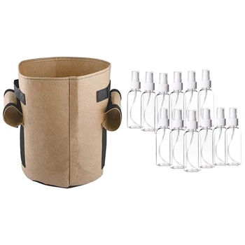 

12Pcs 100ML Clear Plastic Perfume Empty Spray Bottle & 1 Pcs 10 Gallon Potato Grow Bag Nonwoven