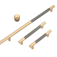 Gold Kitchen Handle European Light Luxury Style Dresser Cabinet Knobs and Handles Copper Furniture Handle Door Hardware