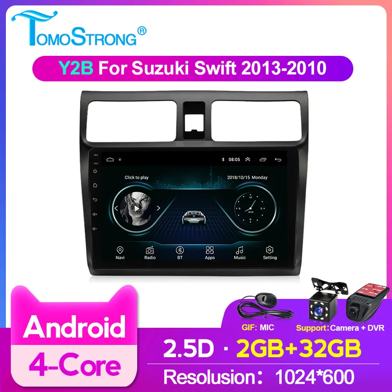 Tomostrong HD 1024X600 для Suzuki Swift 2005 2006 2007 2008 2009 2010 Автомобильный gps мультимедийный плеер wifi