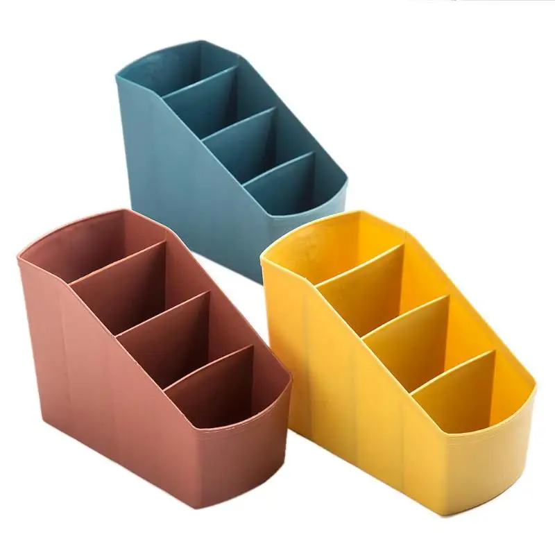 

Plastic Multi-Lattice Desktop Storage Box Quadrilattice Space Trapezoidal Shape Durable Living Room Cosmetics Collect Shelves
