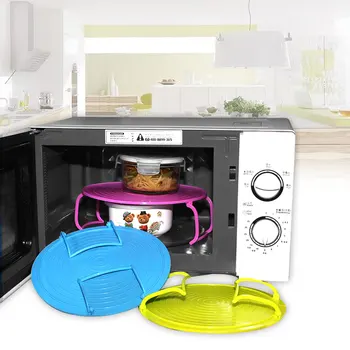 

Folding Microwave Oven Bowls Cover Dish Plate Holder Insulated Double Layer