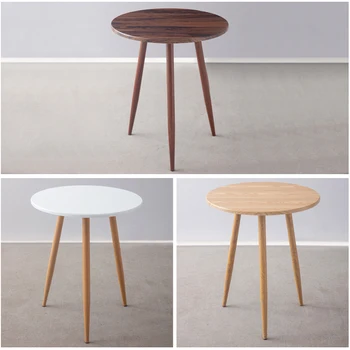 

Balcony Small Coffee Table Modern Minimalist Milk Tea Small round Table Household Negotiating Tables And Chairs Wood Small Table