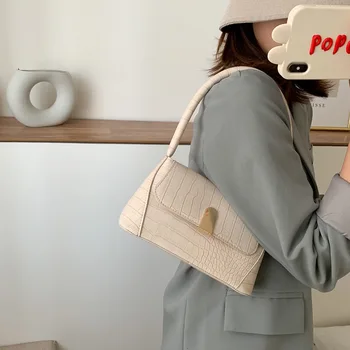 

New Bag Women Shoulder Bags Crocodile Handbags Laides Totes Fashion PU Designer Stylish Casual Concise