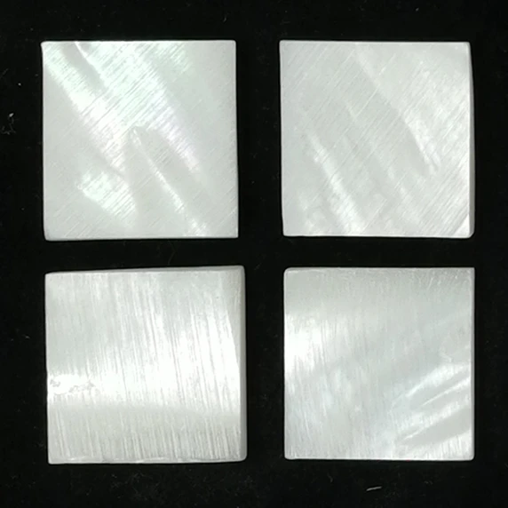 

4Pcs Blank White Mother Of Pearl Shell MOP Slice Inlay 17x17X3mm Guitar Luthier