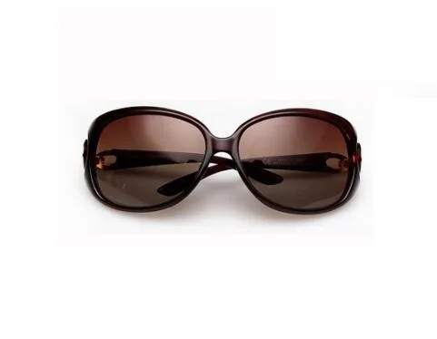 Поляризованные овальные женские очки от солнца винтажные негабаритные Роскошные брендовые Модные женские очки oculos UV400 - Цвет линз: brown