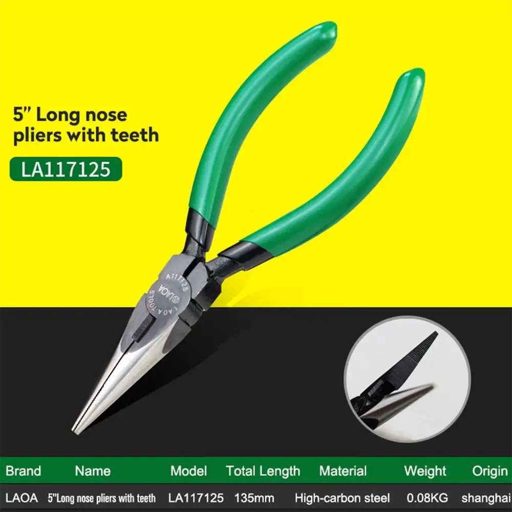 C LAOA 5 Inch Wire Cutter Long Nose Side Snips Nippers Mini Diagonal Pliers For Fishing Cable Cutting Hand Tools - Цвет: C