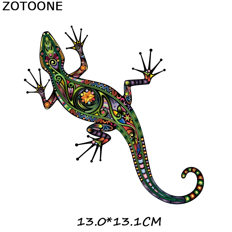 ZOTOONE красочные нашивки в виде животных Тигр бык-голова-патч железо на переводе для одежды футболки аксессуары аппликации теплопередача G - Цвет: ZT1161