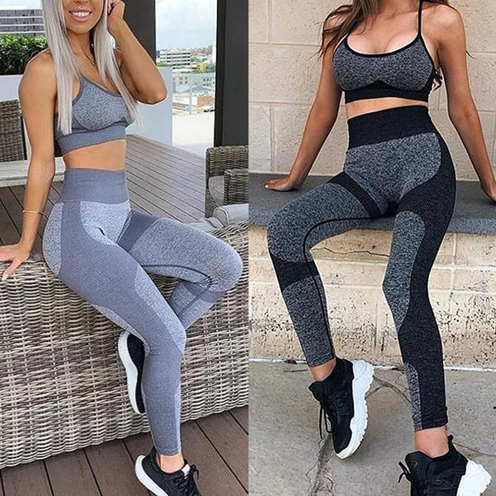 Yaavii Seamless Gym Leggings for Women High Waisted Yoga Pants Tummy Control Workout Fitness Leggings 