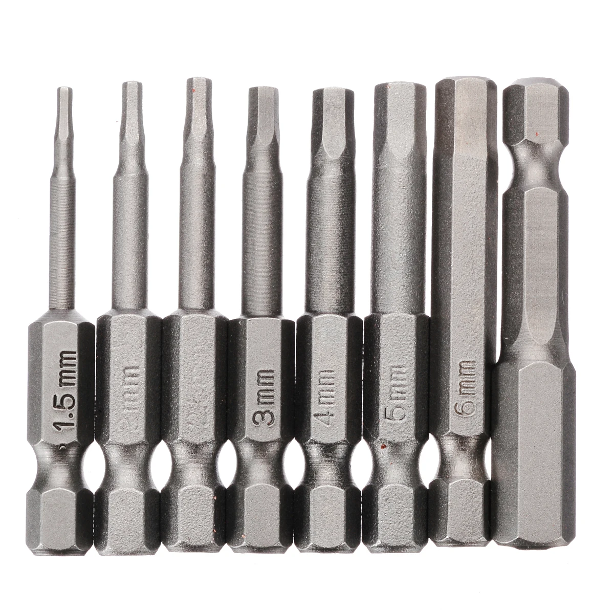8Pcs/set Professional Magnetic Screwdriver Bits 1/4'' Hex Shank Screwdriver Bit Screw Driver 50mm H1.5-H8