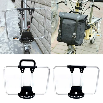 

Folding Bike Front Bracket Carrier Block Bag Holder Pannier Rack for Brompton Folding Bike Front Carrier Block Backpack Bag