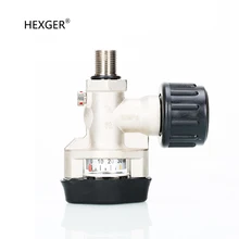 HEXGER Carbon Fiber Gas Cylinder Air valve 300bar 4500psi SCBA cylinder pcp with pressure gauge M18*1.5 Thread G5/8