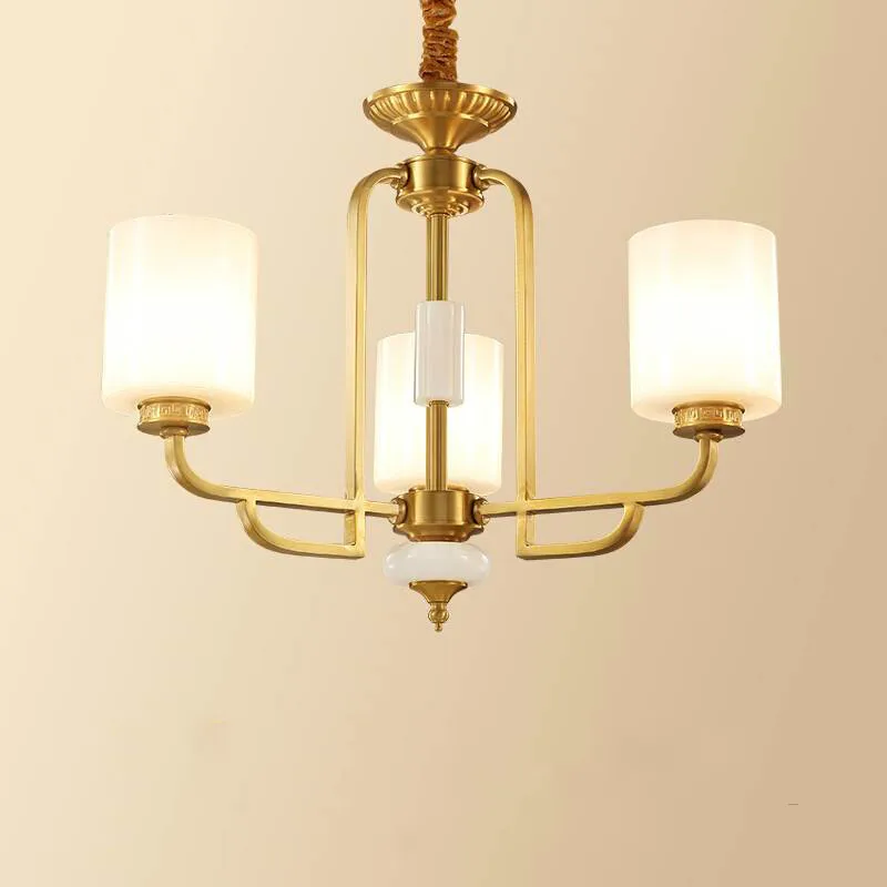 

New Chinese style copper pendant light modern living room dining room lighting ypf081210