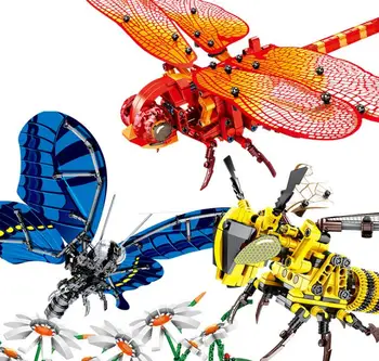 

Technic Creative Simulated Swallowtail Butterfly Bee Building Blocks DIY Educational Insect Bricks Toys Gift For Children
