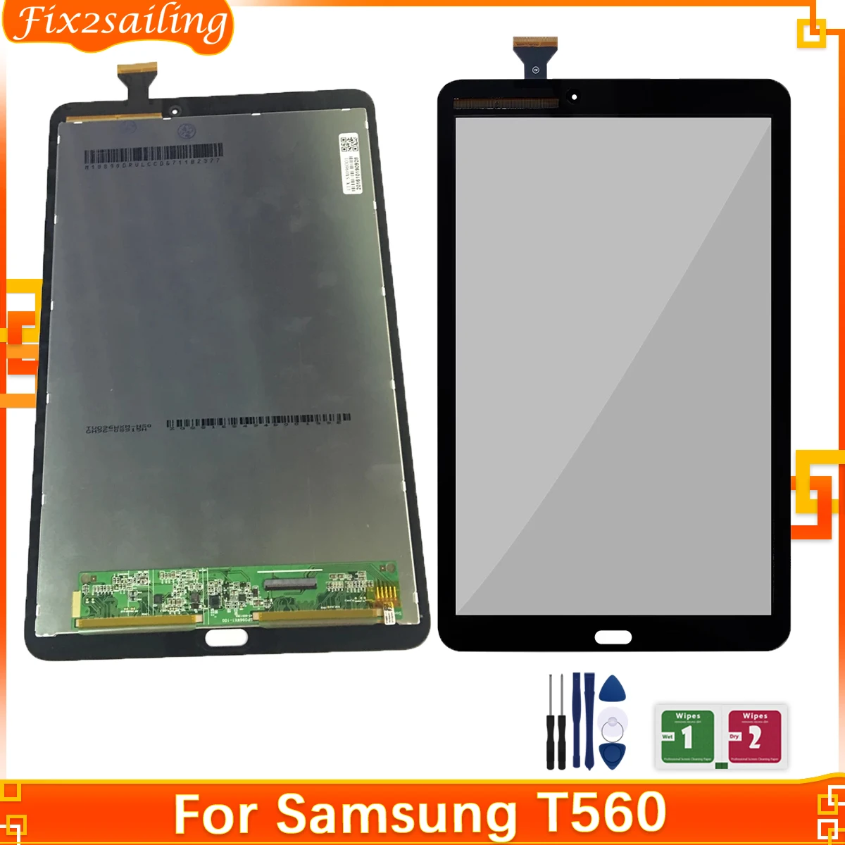 LCD Or Touch For Samsung Galaxy Tab E 9.6 SM-T560 T560 SM-T561 Display Screen Digitizer Matrix Panel Tablet Assembly Parts | Компьютеры и