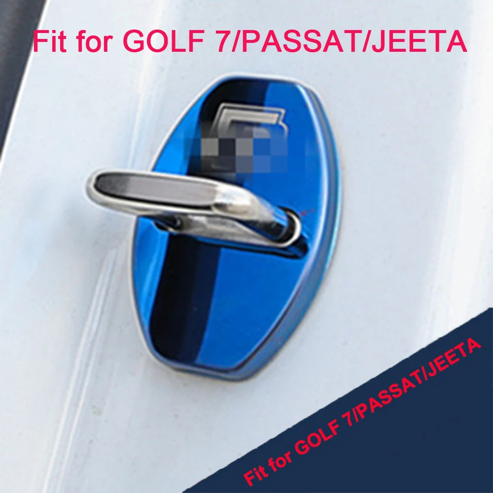 

Car-Styling Door Lock Cover For V.w Polo Golf 7 6 5 Passat B5 B6 B7 B8 CC POLO Tiguan 2017 R.Line Auto Car Accessories