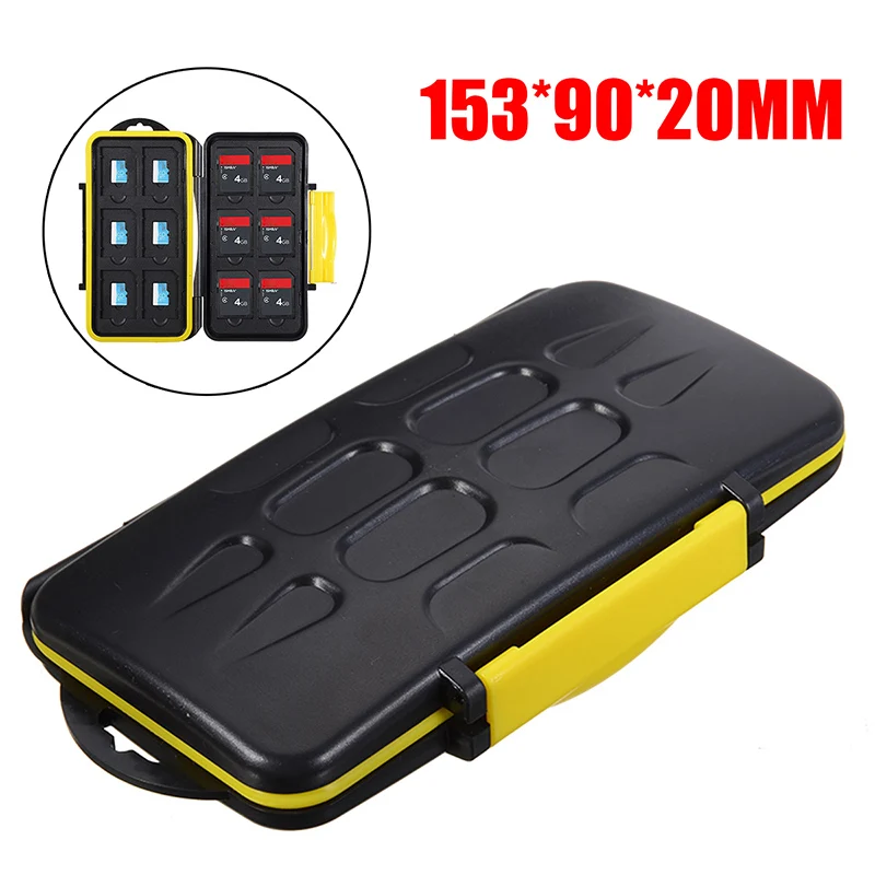 1PC Storing Case Micro SD/TF Cards Holder Portable Storage Box Card Protecting Placing Boxs Waterproof ABS 12 Slots