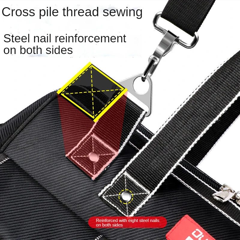 tool chest Tool Bag Thickened Fabric Electrician Bag 1680D Oxford Waterproof Wear-Resistant Strong Anti-Fall Storage Toolkit best rolling tool box