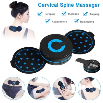 

EMS Mini Electric Neck Massager Portable Wireless Cervical Massage Vertebra Stimulator Relief Pain Charging Massager Sticker