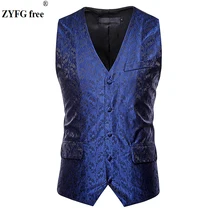 ZYFG free men smart casual suit vest Flower embroidery new style suit vest Single-breasted design plus size vest for autumn ZYFG free men smart casual suit vest Flower embroidery new style suit vest Single-breasted design plus size vest for autumn