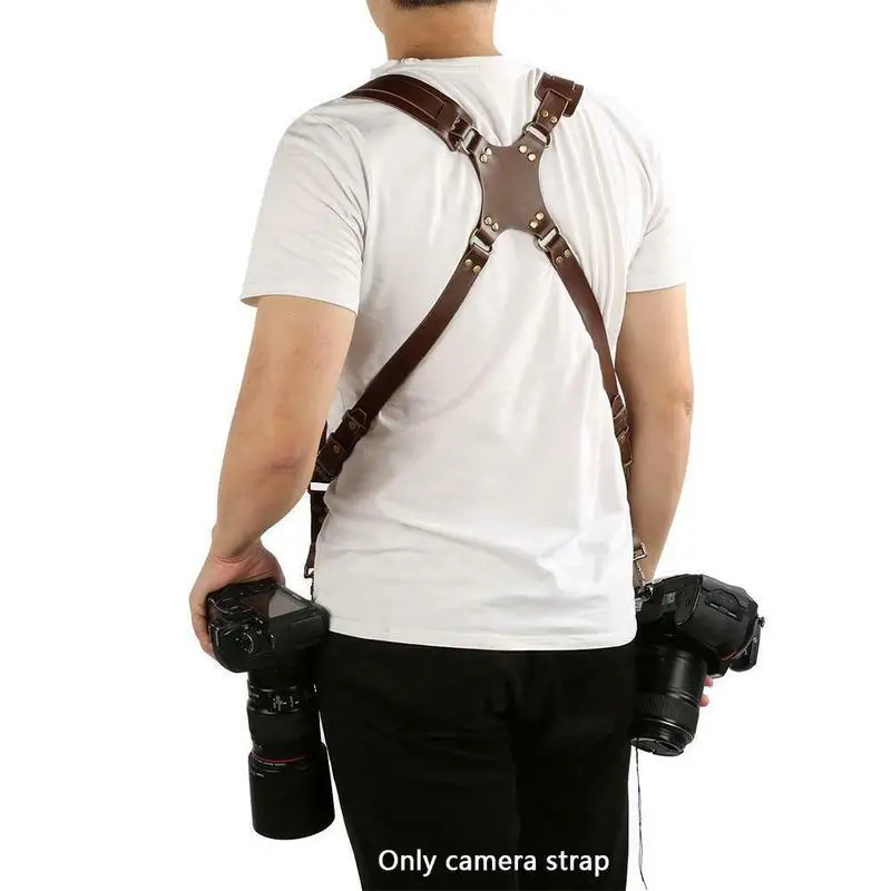 Кожаный ремешок для камеры Canon Nikon Pentax sony Fuji samsung двойной плечевой ремень ремешок для зеркального фотоаппарата камера жгут