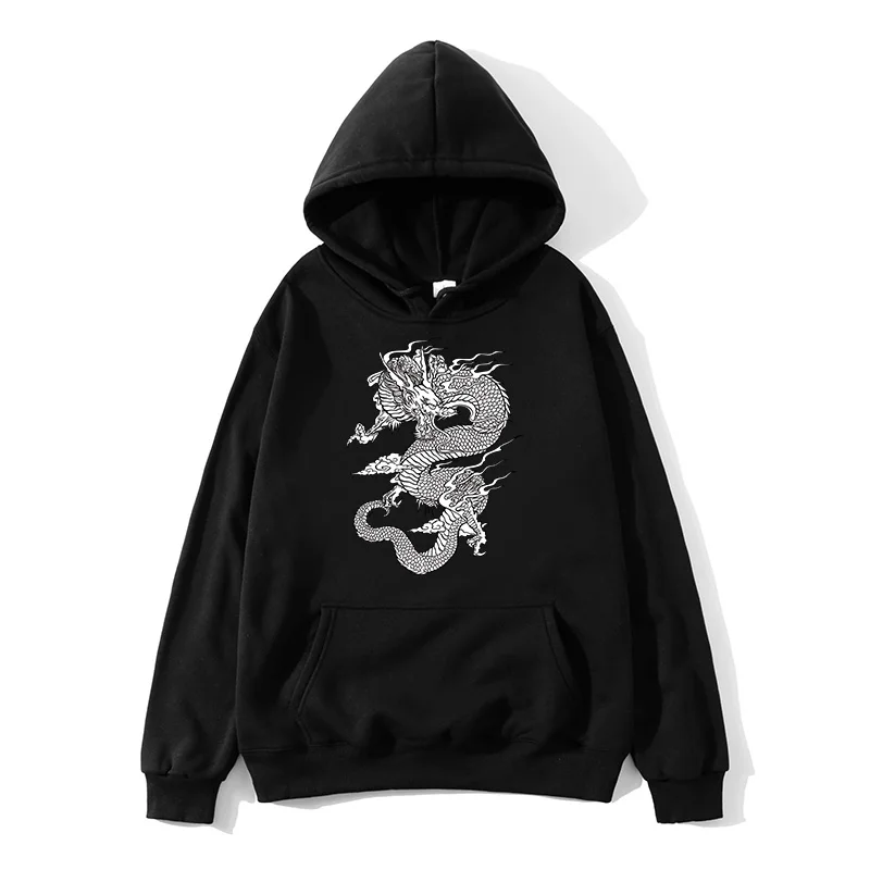 

Hoodies Men's 2019 Chinese Dragon Print Hoodie Street Casual Hip Hop Sweatshirts Men High-end Brand hoody Plus size sudaderas