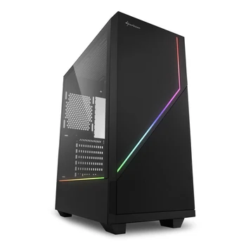 

Sharkoon RGB FLOW gaming case black (ATX, tempered glass, led, fan 1x120 mm, 2xUSB 3.0, 1xUSB 2.0, audio)