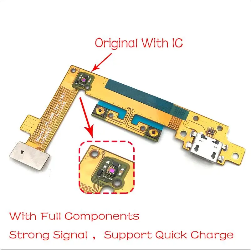 Original With IC Зарядная док-станция для lenovo Yoga Tablet 2 1050 1050F usb зарядный порт гибкий кабель, запчасти для ремонта - Цвет: Original With IC