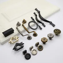 Дверные ручки современный китайский стиль Минималистский из цинкового сплава с выдвижными ящиками Шкаф для одежды шкаф черно-белого цвета с милым рисунком кота ручка фактический