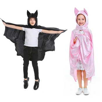 

Kid's Halloween Bat Cloak Cosplay Costume Unisex Stage Performance Wearing Bat Cloak for Make Up Party Carnival Theme Party