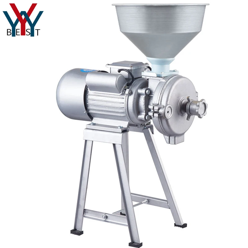 

150 Type dry and wet Soybean grinder superfine grinding machine Corn Rice Wheat flour Crusher Pulverizer Feed Flour Mill machine