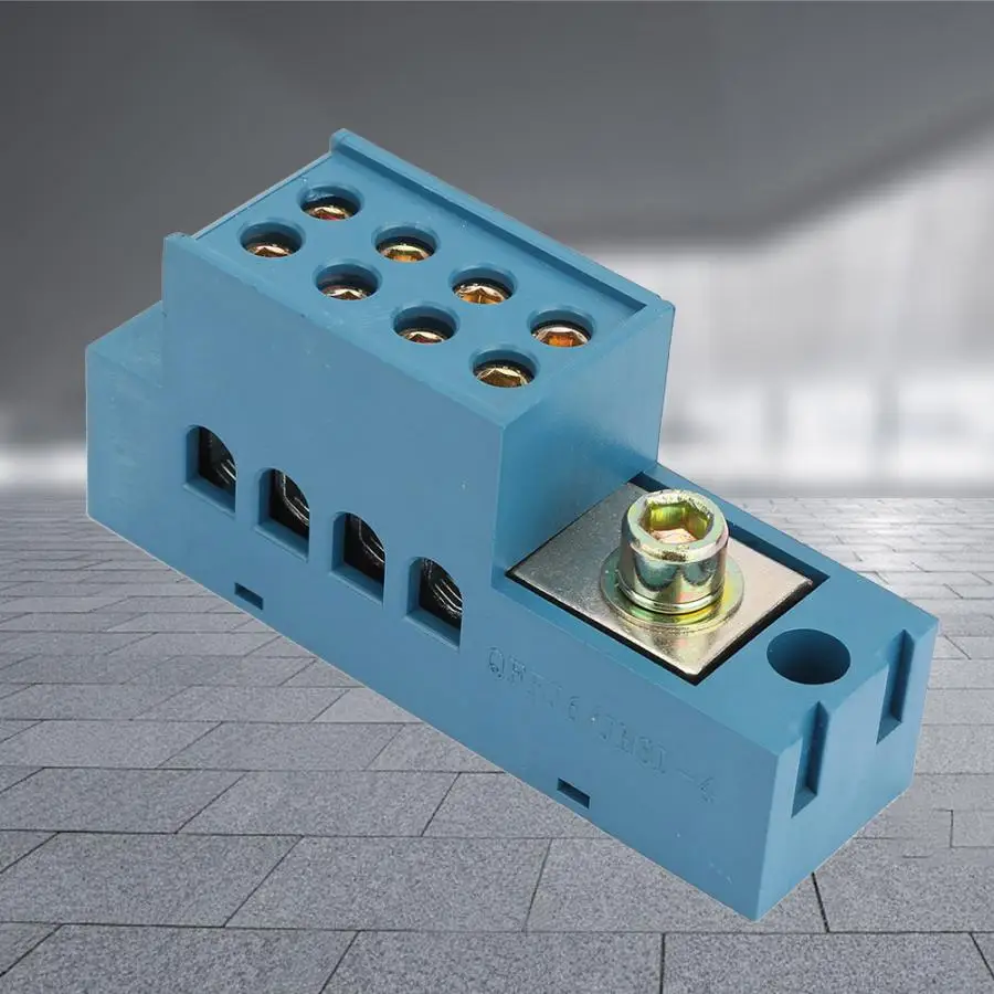 

QFJ6/JHSD-4 Single Phase 1 in 4 out Electric Row Terminal Measuring Connecting Junction Box waterproof DIY junction case