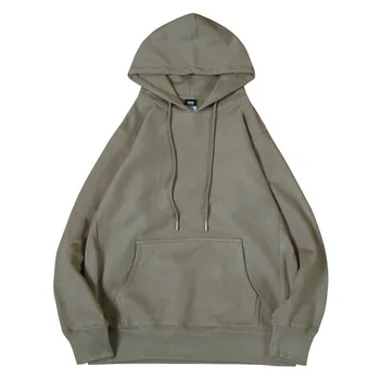 

Fashion Solid Casual Hoodie Hooded Cotton Plus Velvet Long Sleeves Retro Thick Autumn Winter Couple Models Hoodies