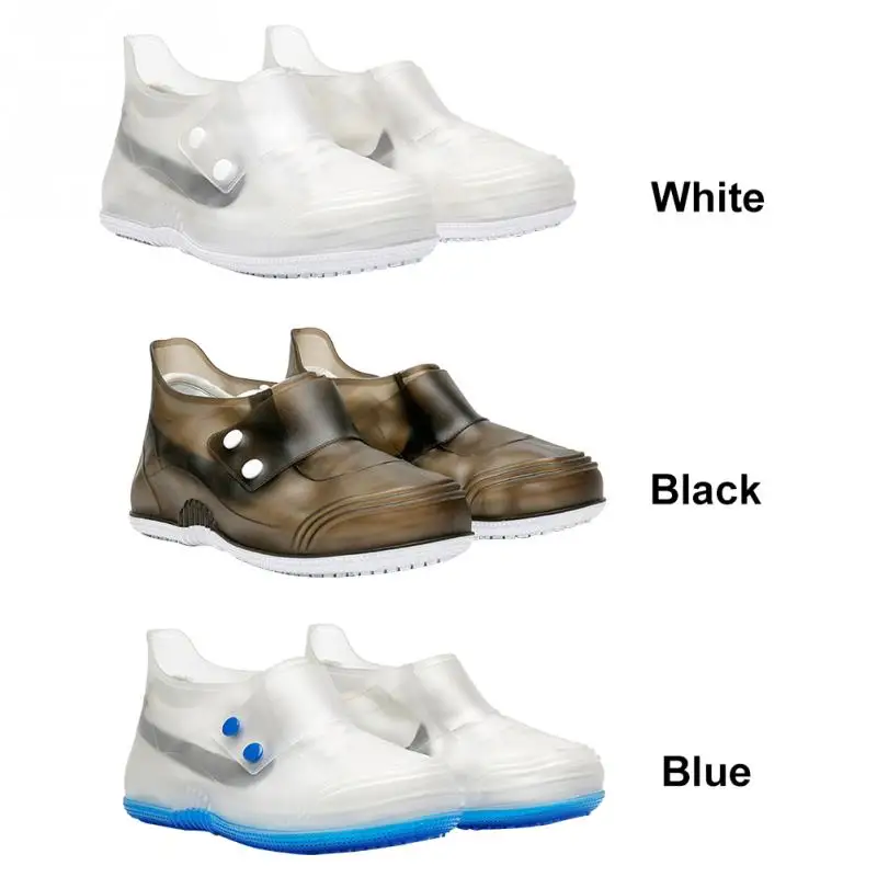 Двубортные прозрачные сапоги, покрытие из ПВХ, водонепроницаемые галоши, Детская водонепроницаемая обувь для дождливого дня, яркие цвета, прозрачная защита обуви
