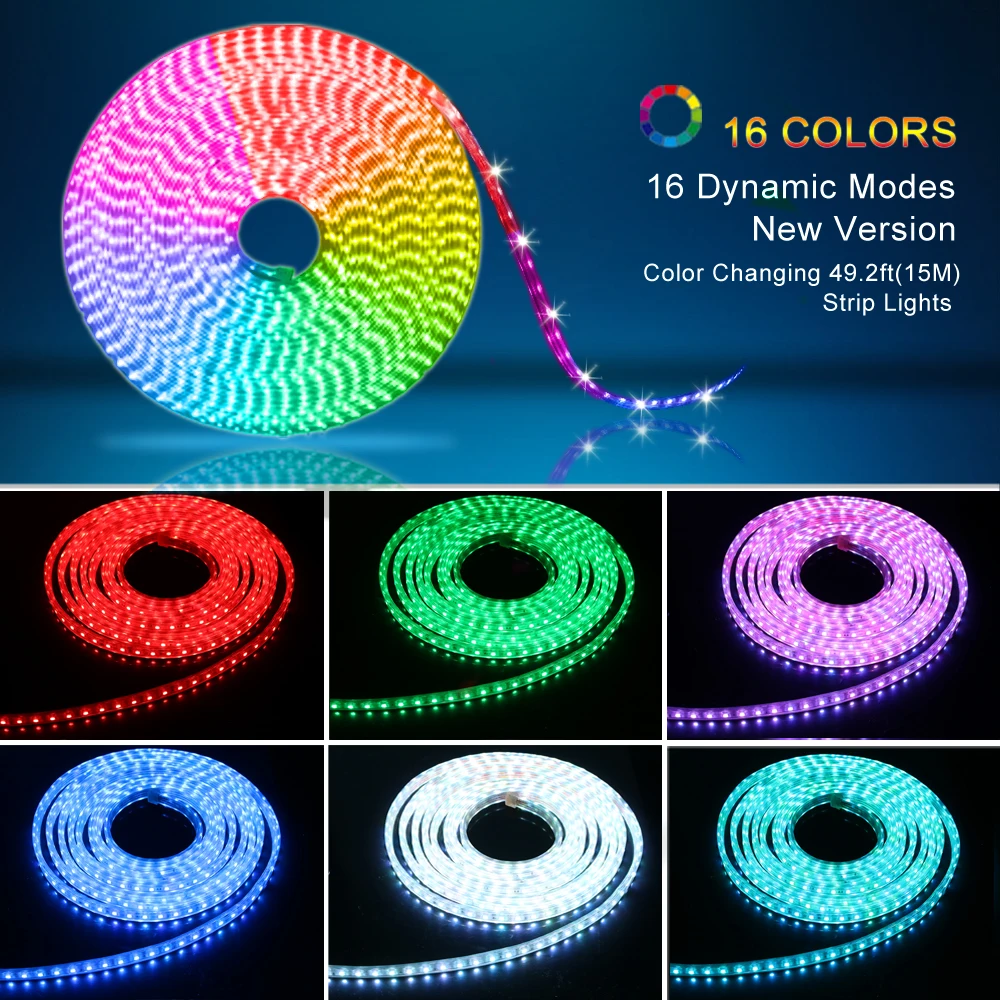 AC 110 В Светодиодная лента светильник RGB SMD 5050 лента приложение для телефона и пульт дистанционного управления Водонепроницаемый гибкий неоновый светильник s наружное украшение комнаты