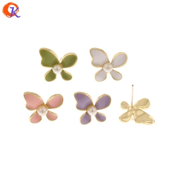 

Cordial Design 100Pcs 13*15MM Paint Earrings Stud/Hand Made/Imitation Pearl/Butterfly Shape/Jewelry Accessories/Earring Findings