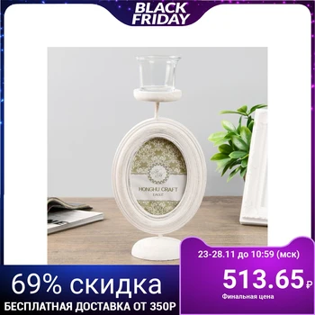 

Candlestick wood for 1 candle with photo frame 9x12 cm "Oval" beige 29x13.5x8 cm 4288658