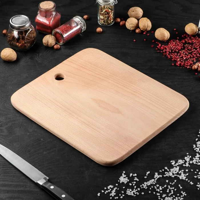 Доска разделочная прямоугольная 35 х 30 см цельный массив бука | Дом и сад