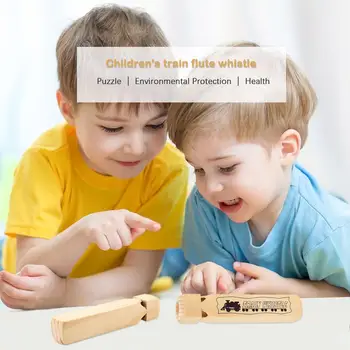 

Wooden Train Whistle Toy Kid Locomotive Sound Warning Music Instrument education toy Gift for children gift