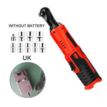 

Universal Voltage 3/8" 12V Electric Wireless Ratchet Wrench Rechargeable With Charger Sockets Adapter Without Battery