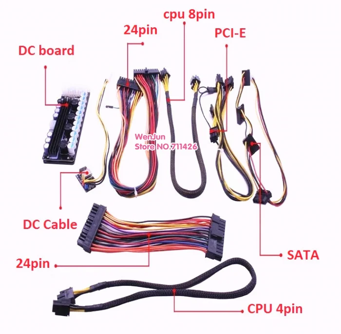 X300, 300 Вт Выход, 16-24 в широкий вход power ATX блок питания(VR готовые Pico PSU) мини ITX DC в автомобиль ATX PC модуль питания GTX1070