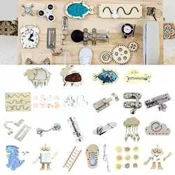 Crianças ocupado placa diy oranments educativos acessórios do bebê placa cognição sensorial sapato montessori brinquedo atividade p k0r0