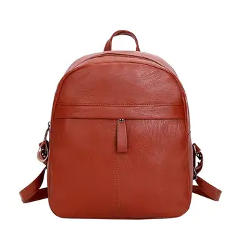 

Women Simple Solid Backpacks For Teen Girls Shoulder Bag Female Zipper School Rucksack Preppy Style Mochila Brand Fashion