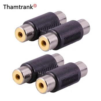 

1pc 2RCA Jack to 2RCA Jack High quality 2 Way RCA Couple Female Adapter