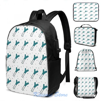 

Funny Graphic print Leek Digital Design USB Charge Backpack men School bags Women bag Travel laptop bag