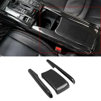 

Car Carbon Fiber Stickers Interior Central Armrest Storage Box Panel Trim Cover For Infiniti Q50 Q60 2014-2020 Car Decoration