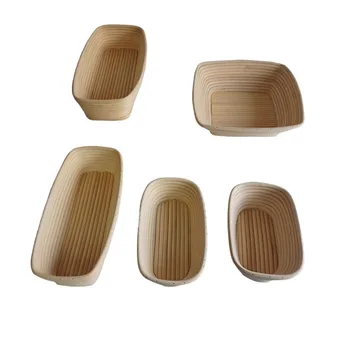 

Oblong European Bread Fermentation Basket Countryside Bread Basket Rattan Dough Bread Proofing Square Baking Storage Basket