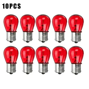 

10x 1156 RED 12V 21W BA15S Light Bulb Auto Car Brake Stop Signal Turn Tail Lamp